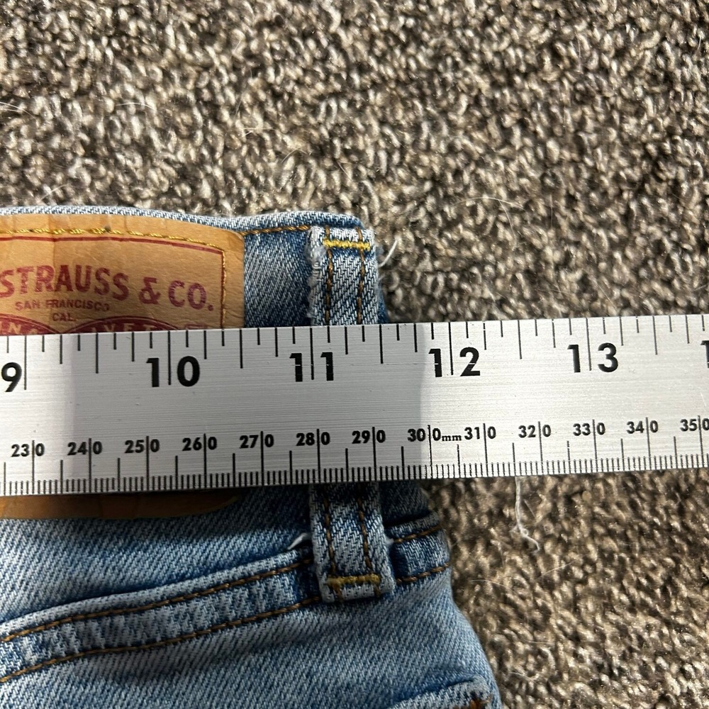 Levi's Wedgie Straight Jeans Womens 25 Light Blue Good Distressed High Rise - Picture 5 of 5